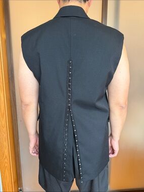 Cheeky Black Sleeveless Blazer Vest